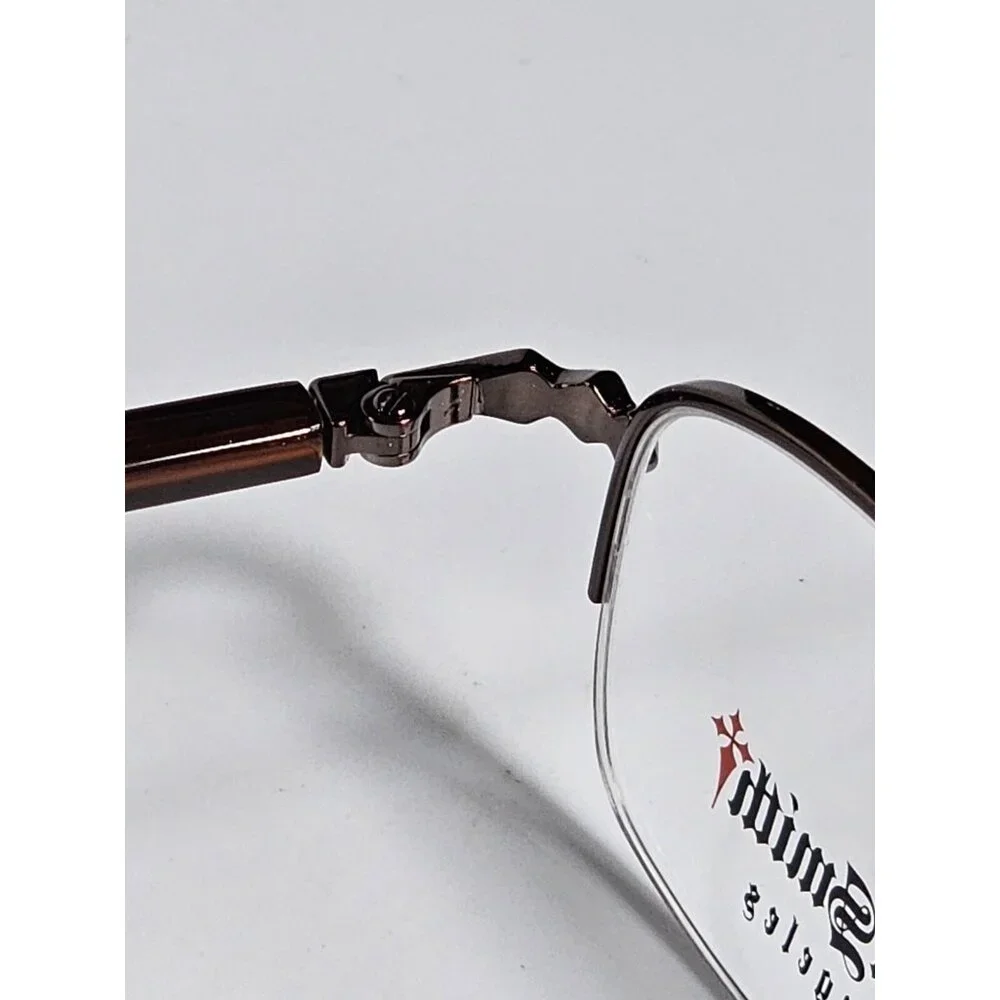 Dakota Smith Liberty Brown Women's 50-20-135 Metal Half Rim Eyeglasses Demo.